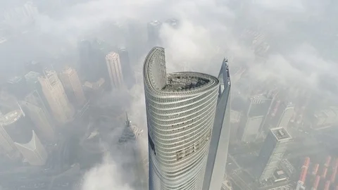 Shanghai Aerial View Stock Footage 81855175
