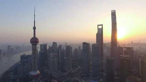Shanghai Aerial View Stock Footage 81888627