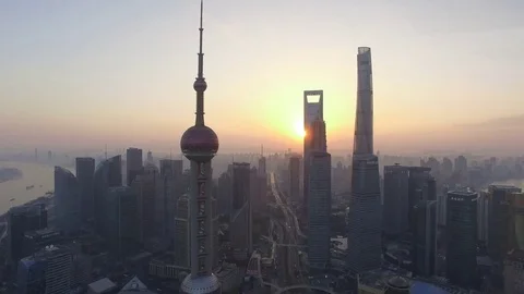 Shanghai Aerial View Stock Footage 81888722