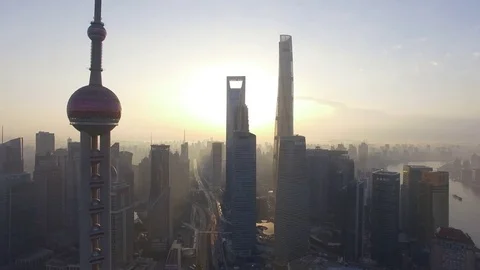 Shanghai Aerial View 動画素材 81889157