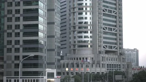 Shanghai Architecture Skyscraper Stock Footage 185838651
