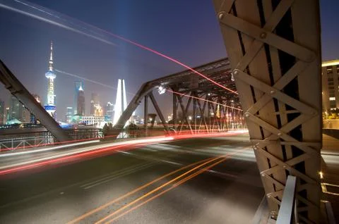 Shanghai bridge Stock Photos