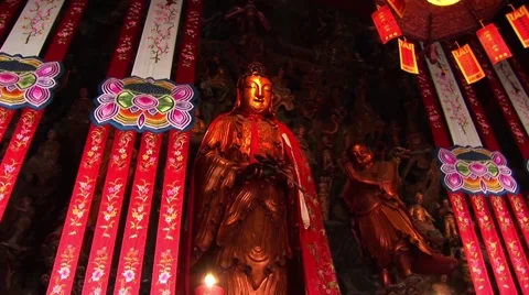 Shanghai Buddha Temple Stock Footage 47292577