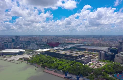 上海建筑群延时建筑城市Shanghai building complex delay building city Video stock 159200238