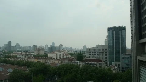 Shanghai Buildings Stock Footage 123981391