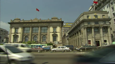 Shanghai The Bund Architecture Stock Footage 131300110