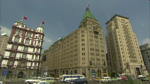 Shanghai The Bund Architecture Stock Footage 131300552