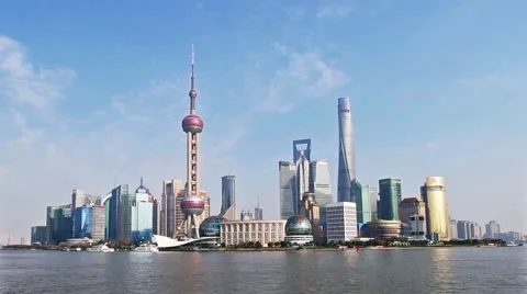 Shanghai the bund skyline Stock-Footage 47855747