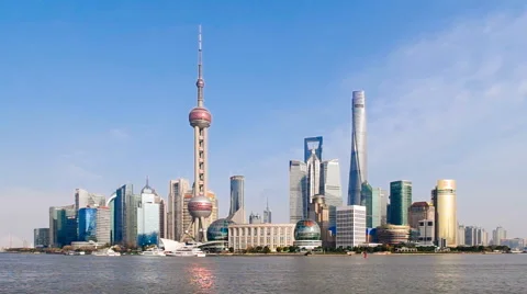 Shanghai the bund skyline Video stock 47861216