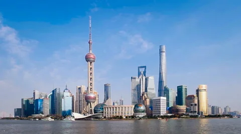 Shanghai bund skyline 库存影片 48114990