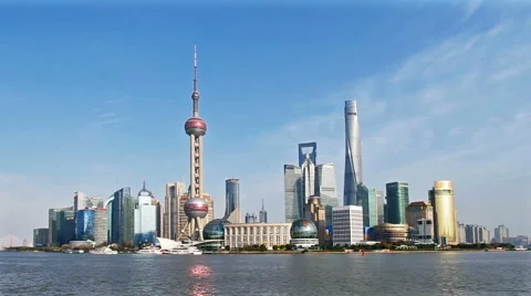 Shanghai bund skyline Vidéo 48187009