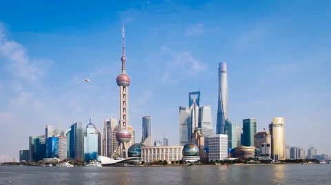 Shanghai bund skyline Vidéo 48193002