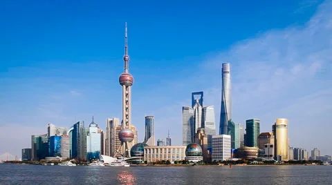 Shanghai bund skyline Stock Footage 48199447