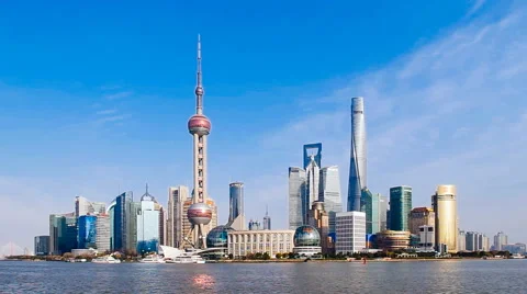 Shanghai bund skyline Stock Footage 48199715