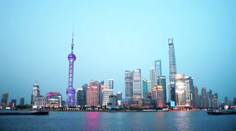 Shanghai the bund skyline Stock Footage 65460317