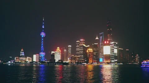 Shanghai the bund skyline Stock Footage 65631494