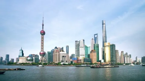 Shanghai the bund skyline Stock Footage 65996143