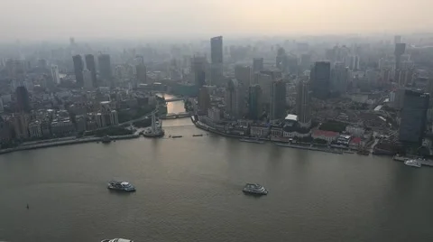 Shanghai bund in sunset Stock Footage 51443988