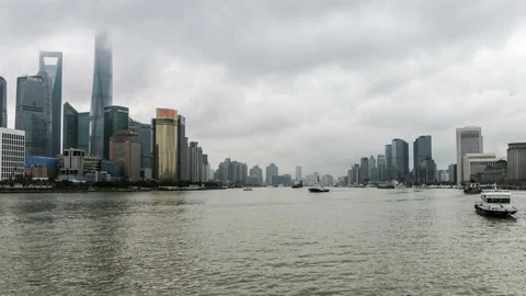 Shanghai Bund  Time lapse 4K Stock Footage 100286220