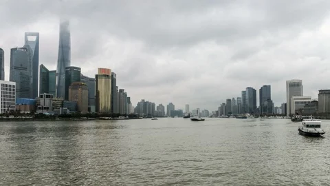 Shanghai Bund  Time lapse 4K Stock Footage 100292523