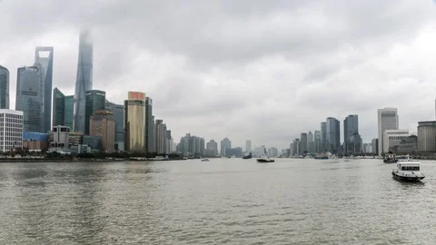 Shanghai Bund  Time lapse HD Stock Footage 100284497