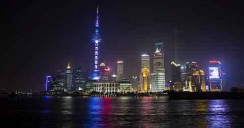 Shanghai Bund View in 4K Stock Footage 39562440