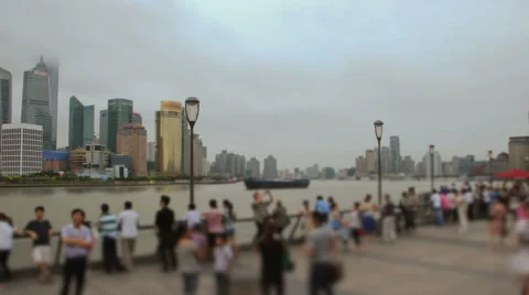 Shanghai Bund Waterfront Video stock 56341355