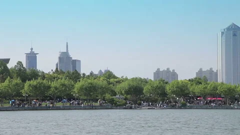 Shanghai City Park Stock Footage 97534308