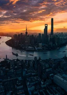 Shanghai Cityscape Stock Photos