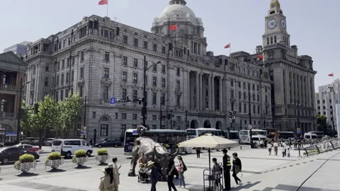 Shanghai Colonial Buildings Video stock 240746868