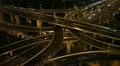 Shanghai Commuter Car Traffic Busy City People Transit Highway Night Light China HD Footage