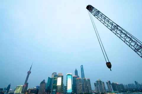 Shanghai crane Stock Photos