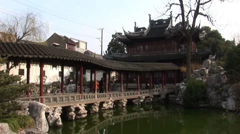 Shanghai Gardens Bridge Video stock 47215413