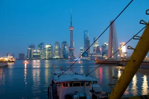 Shanghai harbor Stock Photos