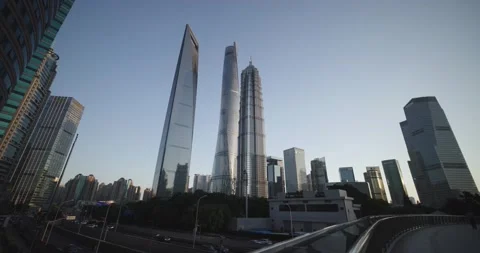 Shanghai landmark building Stock Footage 179849140