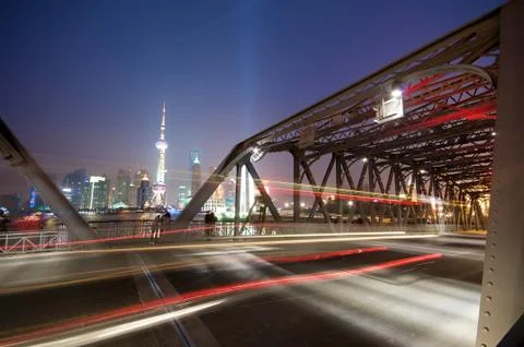 Shanghai lights Stock Photos