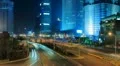 Shanghai Lujiazui City Night Traffic, Time-Lapse HD Footage