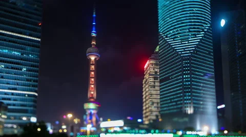 Shanghai Lujiazui district view Stock Footage 64056229