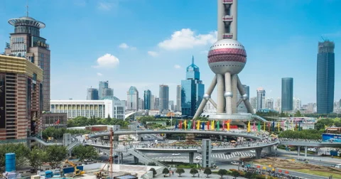 Shanghai lujiazui timelapse Stock Footage 56584746
