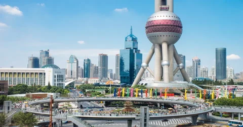 Shanghai lujiazui timelapse Stock Footage 56586009