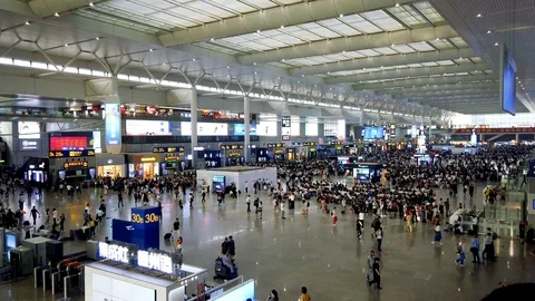 Shanghai Main Train Station Stock Footage 109331642