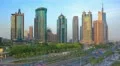 Shanghai Modern Financial Center. Time lapse(Zoom in). HD Footage