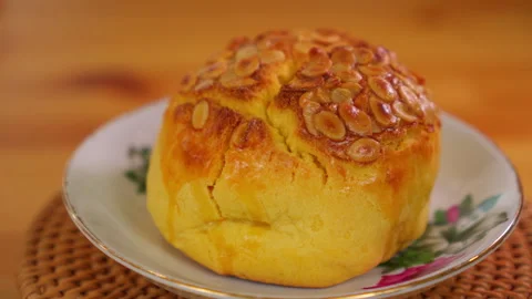 Shanghai Mooncake present with 360 angle rotation view Stock Footage 274864524