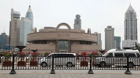 Shanghai Museum in China Stock Footage 43237256