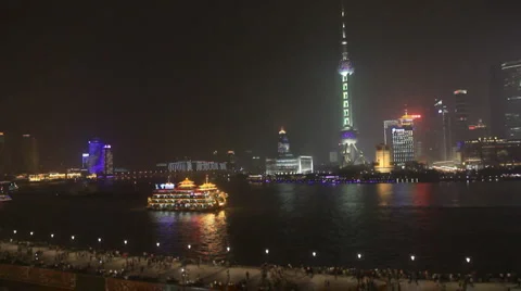 Shanghai night 1 Stock Footage 5502986