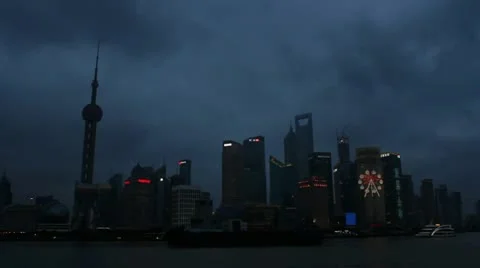 SHANGHAI AT NIGHT Stock Footage 12467010