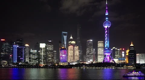 Shanghai at Night 스톡 동영상 54705252