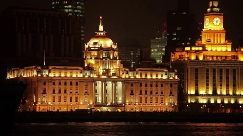 Shanghai, night 스톡 동영상 78055198