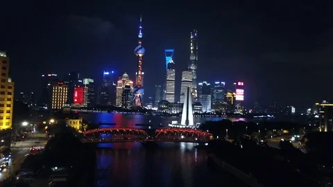 Shanghai Night 스톡 동영상 96293776