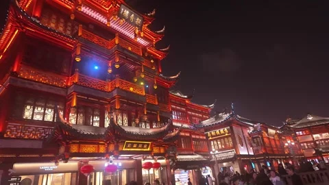 Shanghai at night Stock Footage 308060077